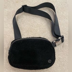 Black Sherpa Lululemon Belt Bag